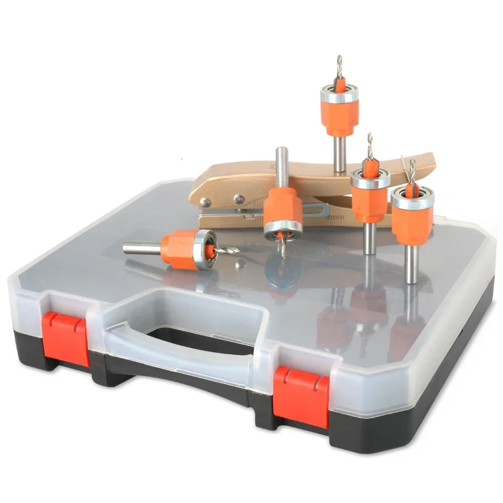 Set Mata Bor Forstner dengan Tang Pelubang Pita Tepi Mata Bor Countersink Pengeboran Kayu Pembongkaran Ekstraktor Sekrup Kayu