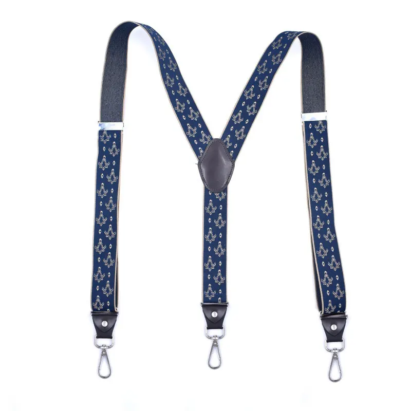 حمالات رجالية قابلة للتعديل على شكل حرف Y مع أشرطة مرنة وحمالات متينة وقوية للعمل