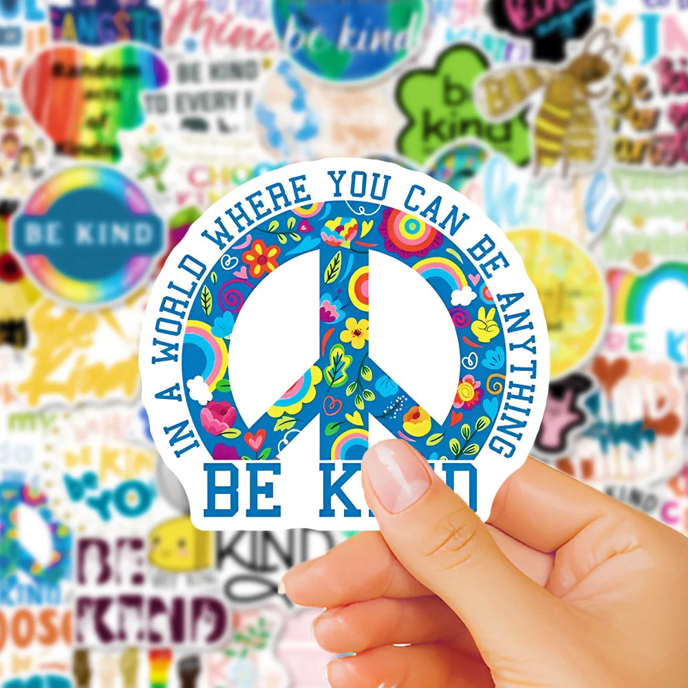 10/30/50PCS Cute Be Kind Mental Health Graffiti Stickers Decal DIY Scrapbook Notebook Phone Luggage Fridge Car Sticker Toy