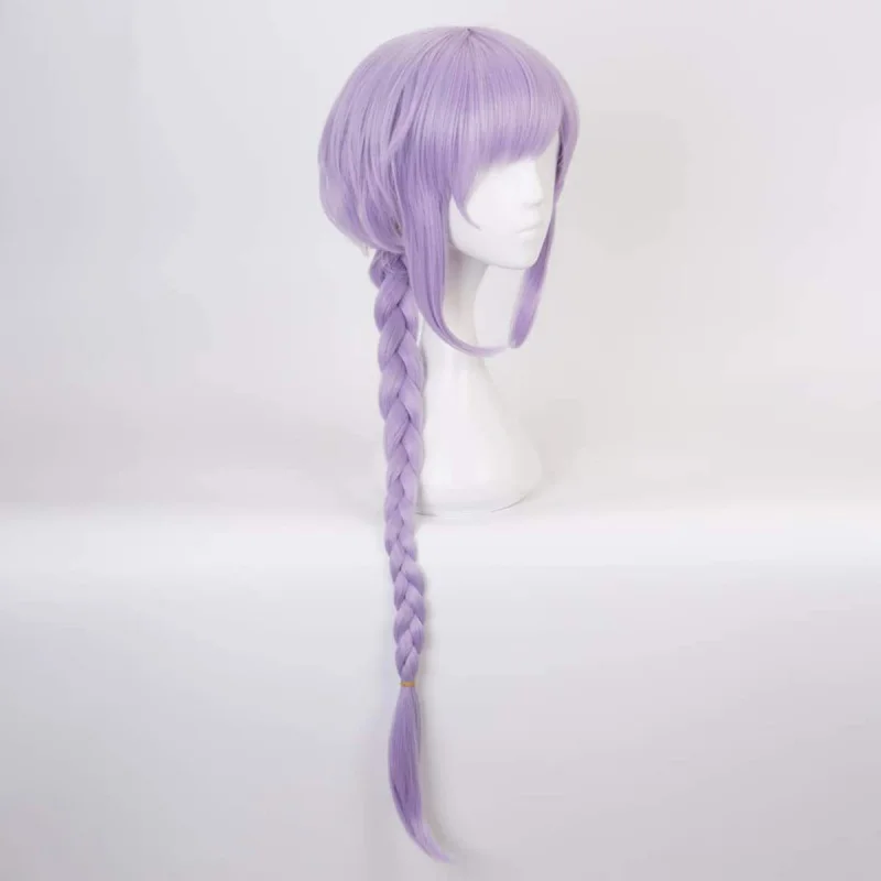 شعر مستعار أنيمي جينشين إمباكت فروزن نايت أوف ريترن ليتل زومبي تشيكي رمادي أرجواني نمط مضفر كوسبلاي