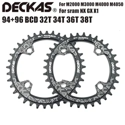 DECKAS 94 + 96 BCD ruota dentata per bicicletta rotonda/ovale 32T 34T 36T 38T MTB corona per bici corona per M4000 M4050 GX NX X1 manovella