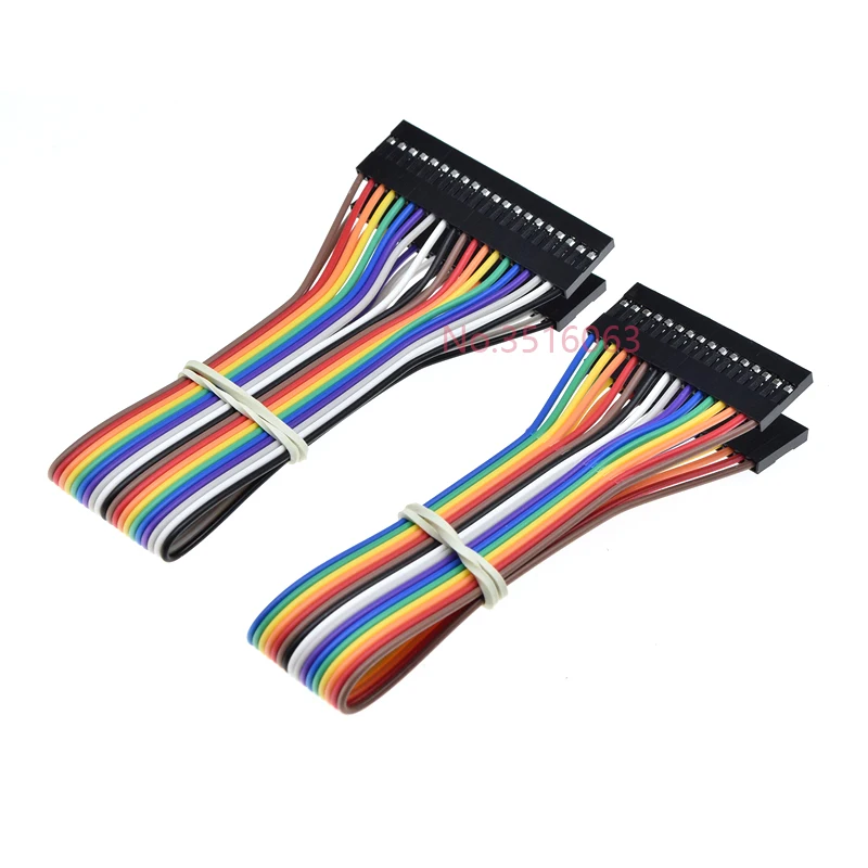 1Pcs 16Pin/20Pin Dupont Line Female To Female Pitch 2.54mm 20cm Double Head 16p 16/20 Pin Jumper Cable Wire For Pcb Connector