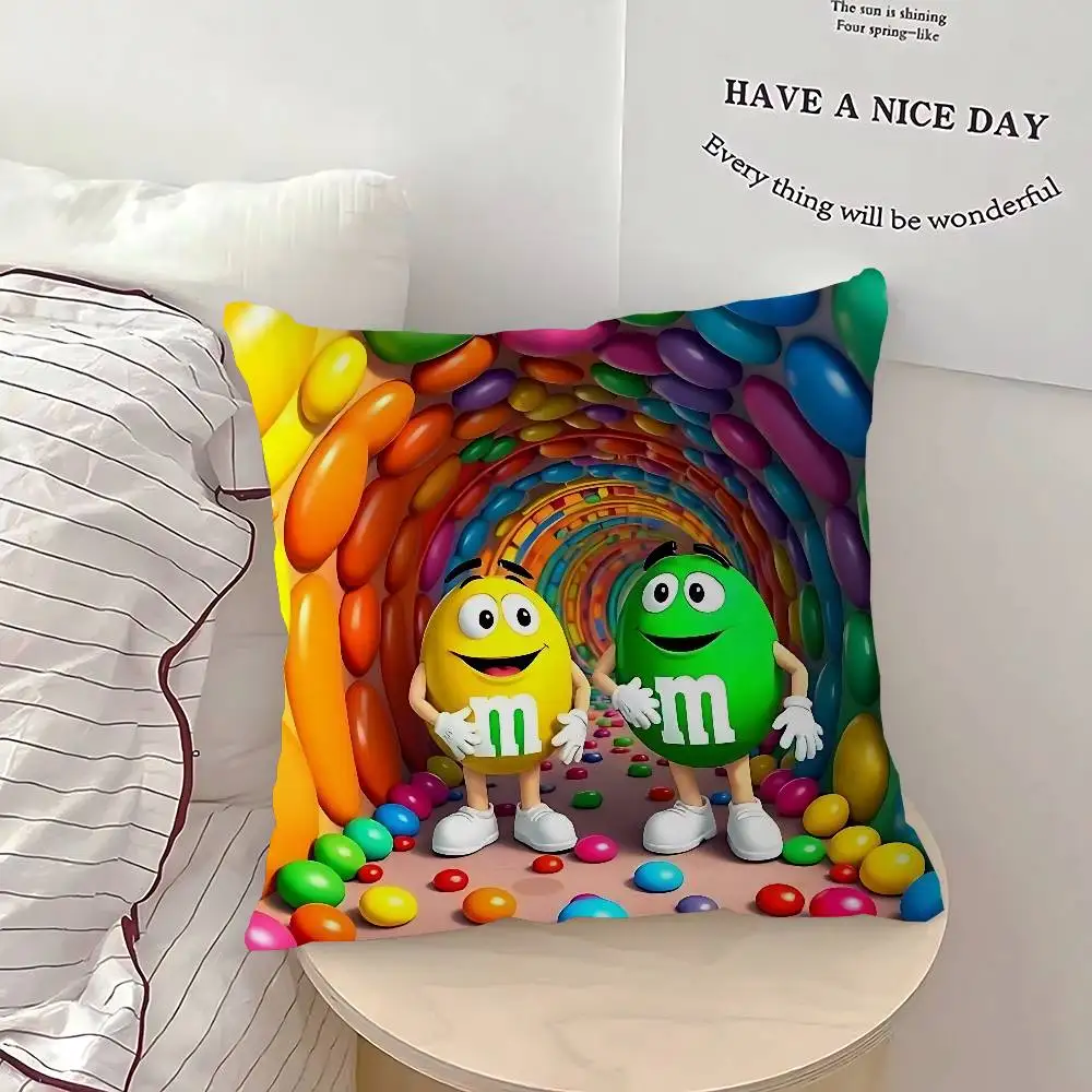غطاء وسادة بتصميم كرتوني M-M وM-Ms غطاء وسادة ديكور للعطلات