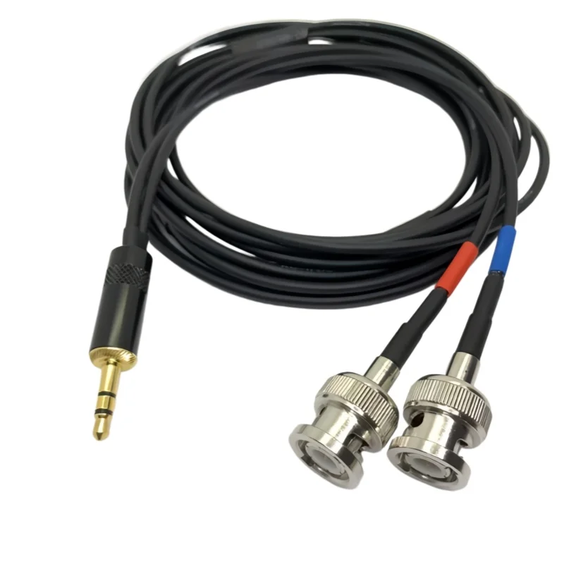3.5mm audio plug-in dual BNC public left and right channel stereo 3.5 to Q9 1：2 audio cable