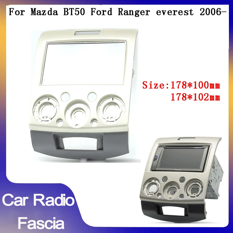 

2Din Car Radio Fascia For Mazda BT-50 BT50 Ford Everest Ranger 2006-2013 Stereo Audio Frame GPS CD Player Panel Bezel Refitting