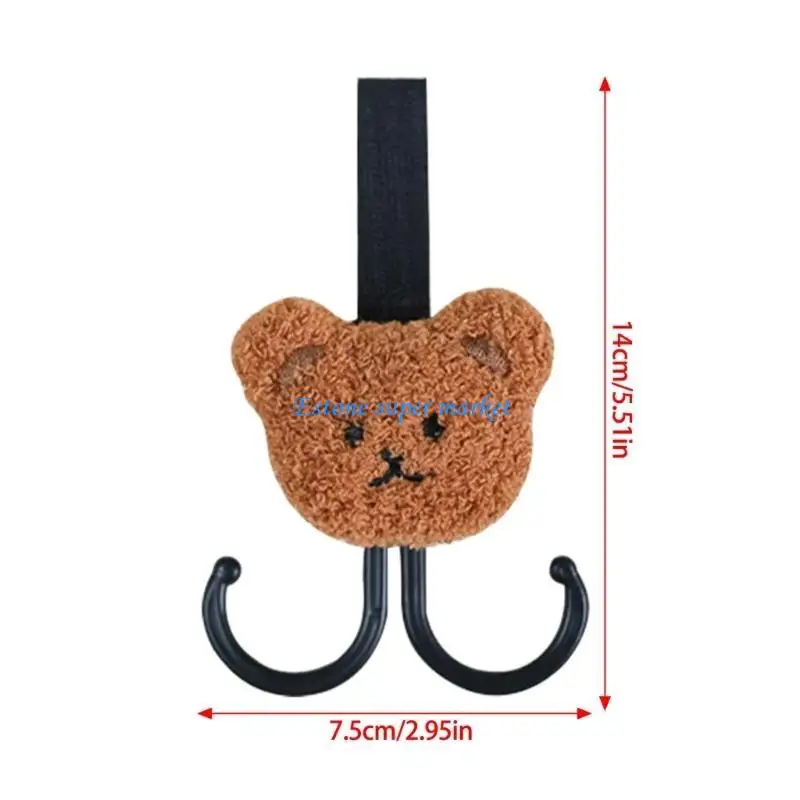 090B 2Pcs/set Baby Strollers Hooks Adhesive Pram Organiser Infants Cart Organizers Pushchair Hanger Buckle Storage Rack
