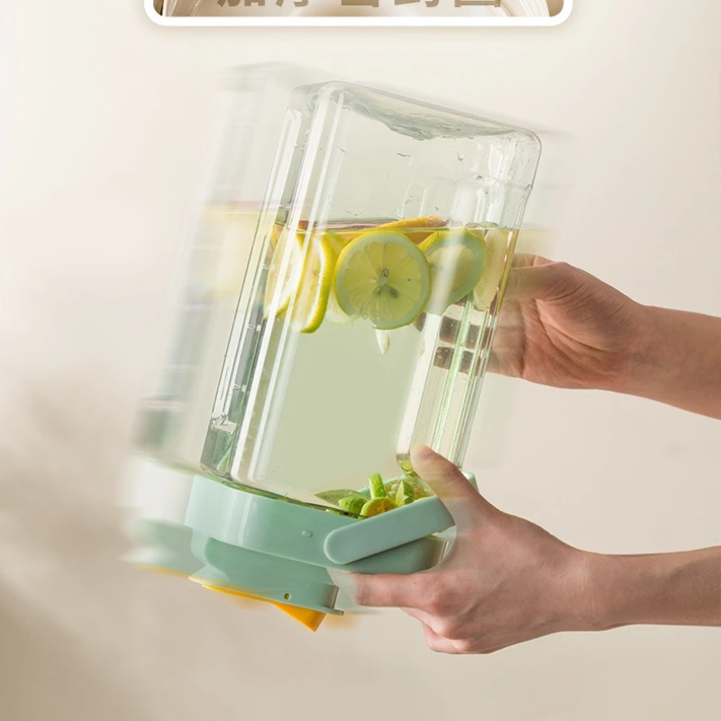 

Холодный чайник, летний цветочный чайник с краном, холодильник, холодный чайник, большая емкость, чайник для льда, ведро для напитков, уличный