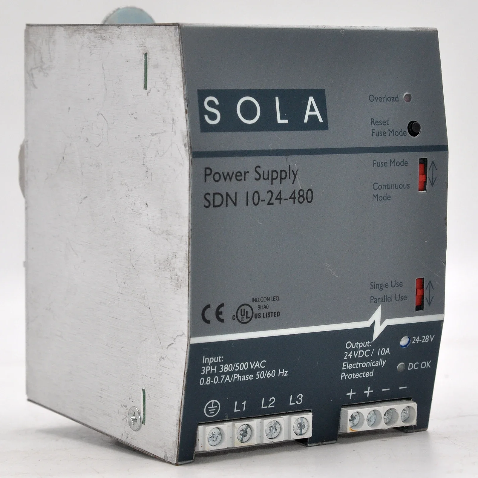 SOLA Allemagne SDN 10-24-480 Triphasé DIN Rail D'alimentation