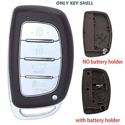 KEYECU Replacement 4Button Smart Remote Key Shell Case for Hyundai IX25 IX35 SONATA Tucson-With Battery Holder OR Without