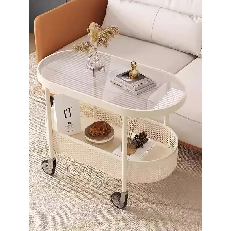 

Side living room sofa side table removable small coffee table Internet celebrity cart shelf simple household small coffee table