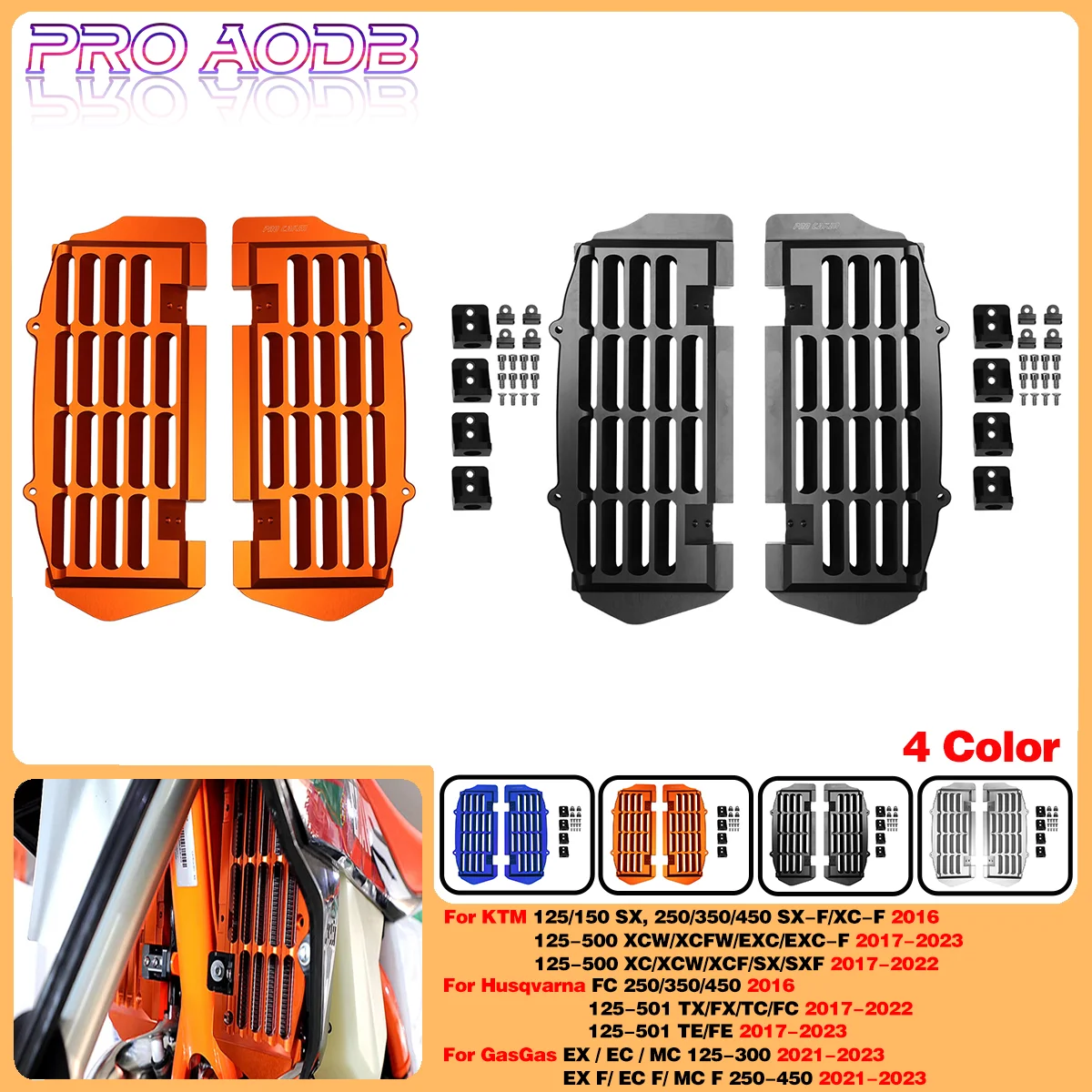 Radiator Grille Guard Grill Cover Protector For Husqvarna FC TX FX TC TE FE For KTM SX SXF XC XCF XCW XCF-W EXC EXCF For Gas Gas