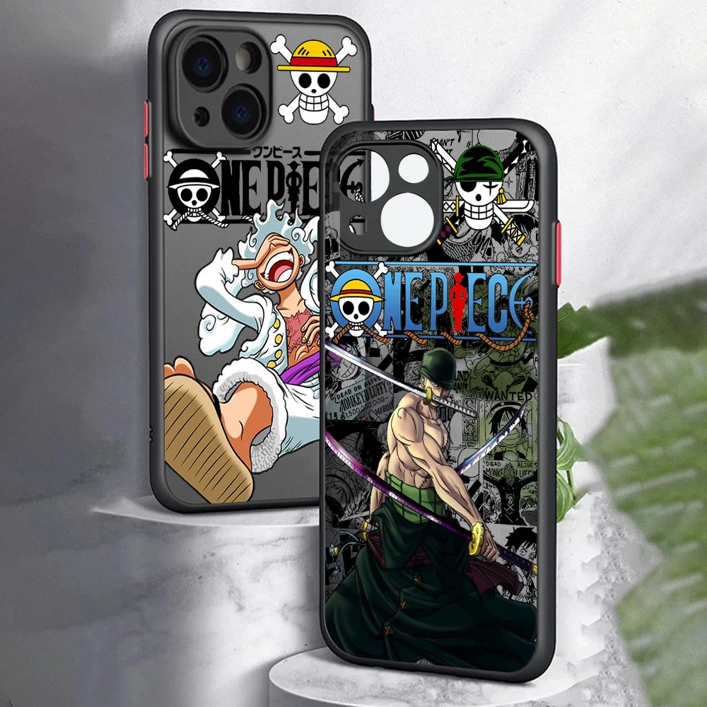 Anime L-Luffy Z-Zoro Phone Case For iPhone 15 14 13 12 11 Mini Pro Max X XR XSMax 7 8 Plus O-One Pieces Transparent Back Cover