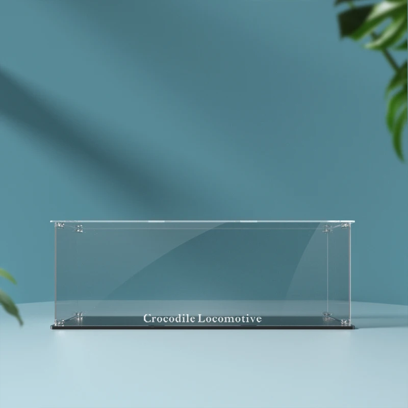 Acrylic Display Box for Lego 10277 Crocodile Locomotive Dustproof Clear Display Case (Toy Bricks Set not Included)