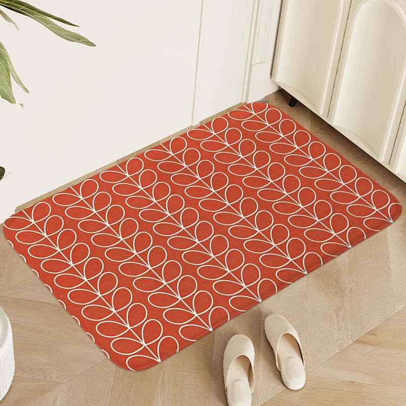 Non Slip Carpet for Bedroom O-Orla K-Kiely, Kitchen Rug Aesthetic, Door Mat for Bathroom, Entrance Door Doormat, Home Decoration