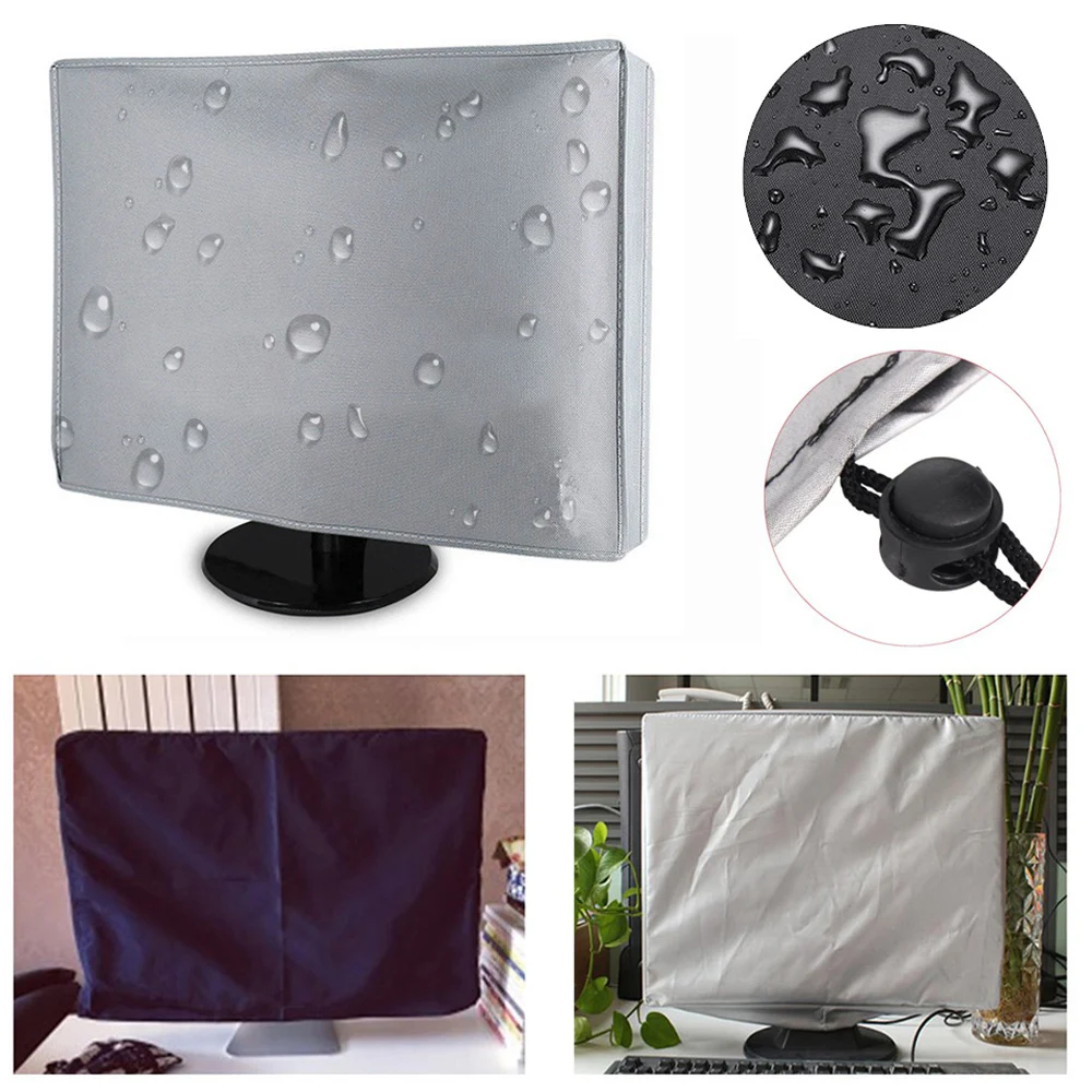 

21 24 28 34 Inch Tablet Computer Monitor Dust Cover Home PC LCD TV Waterproof Protective Cover Polyester Tape Drawstring 2 Color