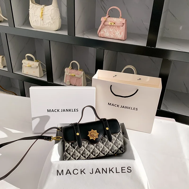 

Ma Jankles Women's Leather Handbag Cambrie Sle Floral Print Crossbody Bag Soft Handle Briti Sle Faionable Autumn ...