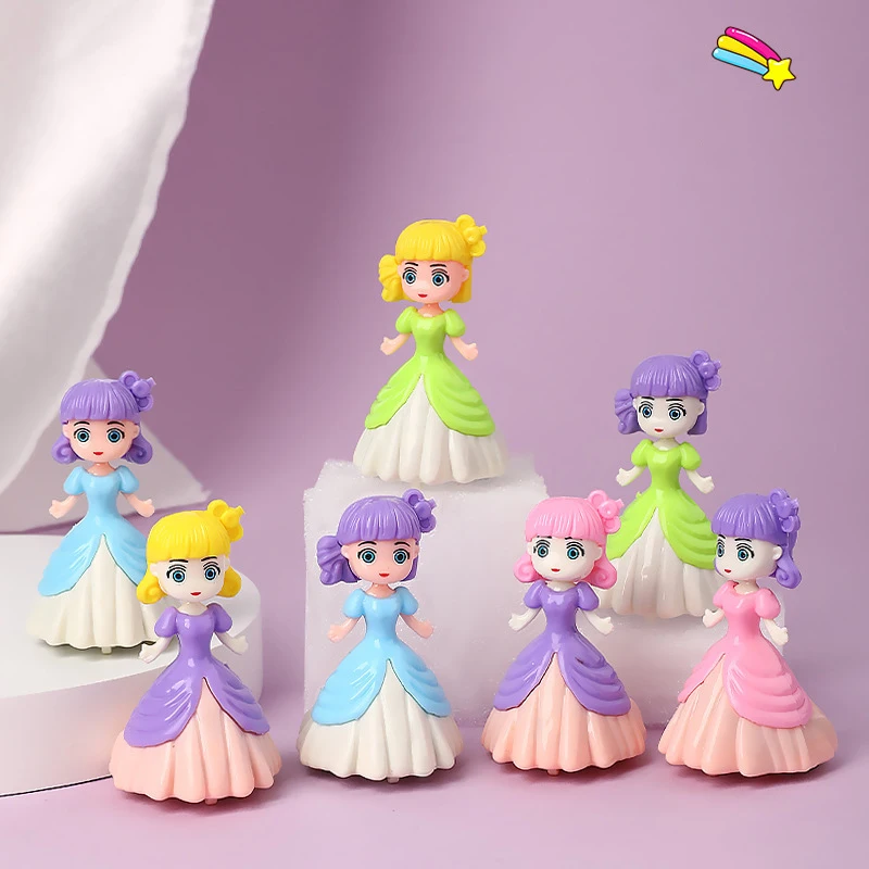 5Pcs Creative Cartoon Princess Pull Back Car Funny Cute Little Girl Toys Children's Puzzle Toys Kids Fun Holiday Birthday Gifts