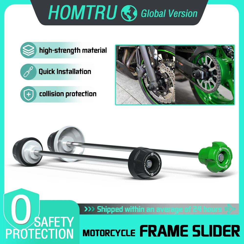 

For KAWASAKI 2015-2018 Ninja H2 H2R motorcycle modification front and rear axle protection slider accessories