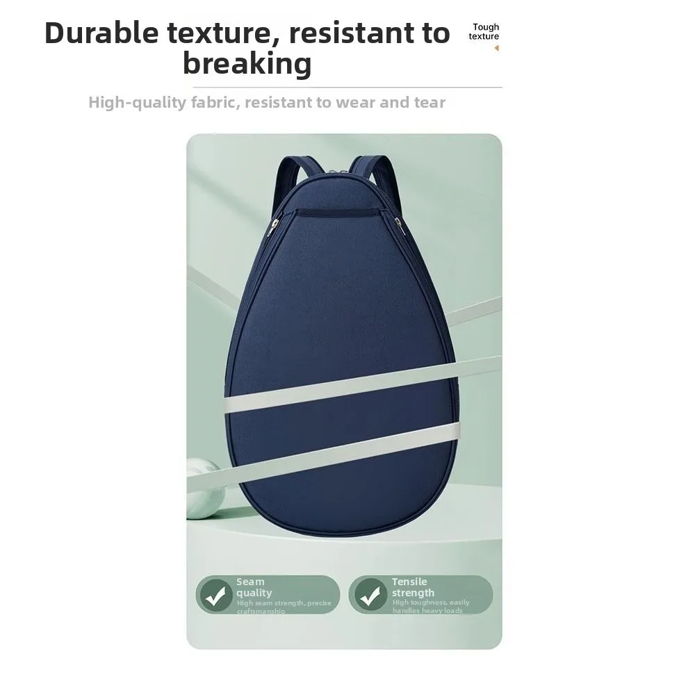 Large Capacity Tennis Backpack Waterproof Zipper Closure Pickleball Backpack Solid Color Lightweight Racquet Bag Tennis Match