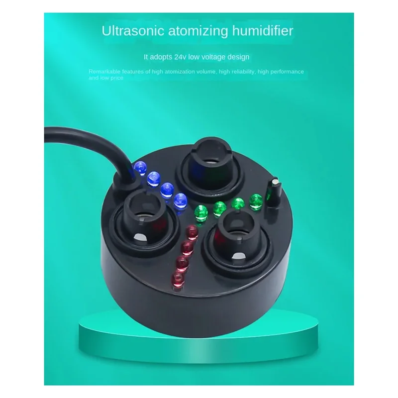 

ABKP-ластичная головка увлажнителя, 3 насадки, большой выход тумана, создайте туман, водопад и горный пейзаж, вилка европейского стандарта