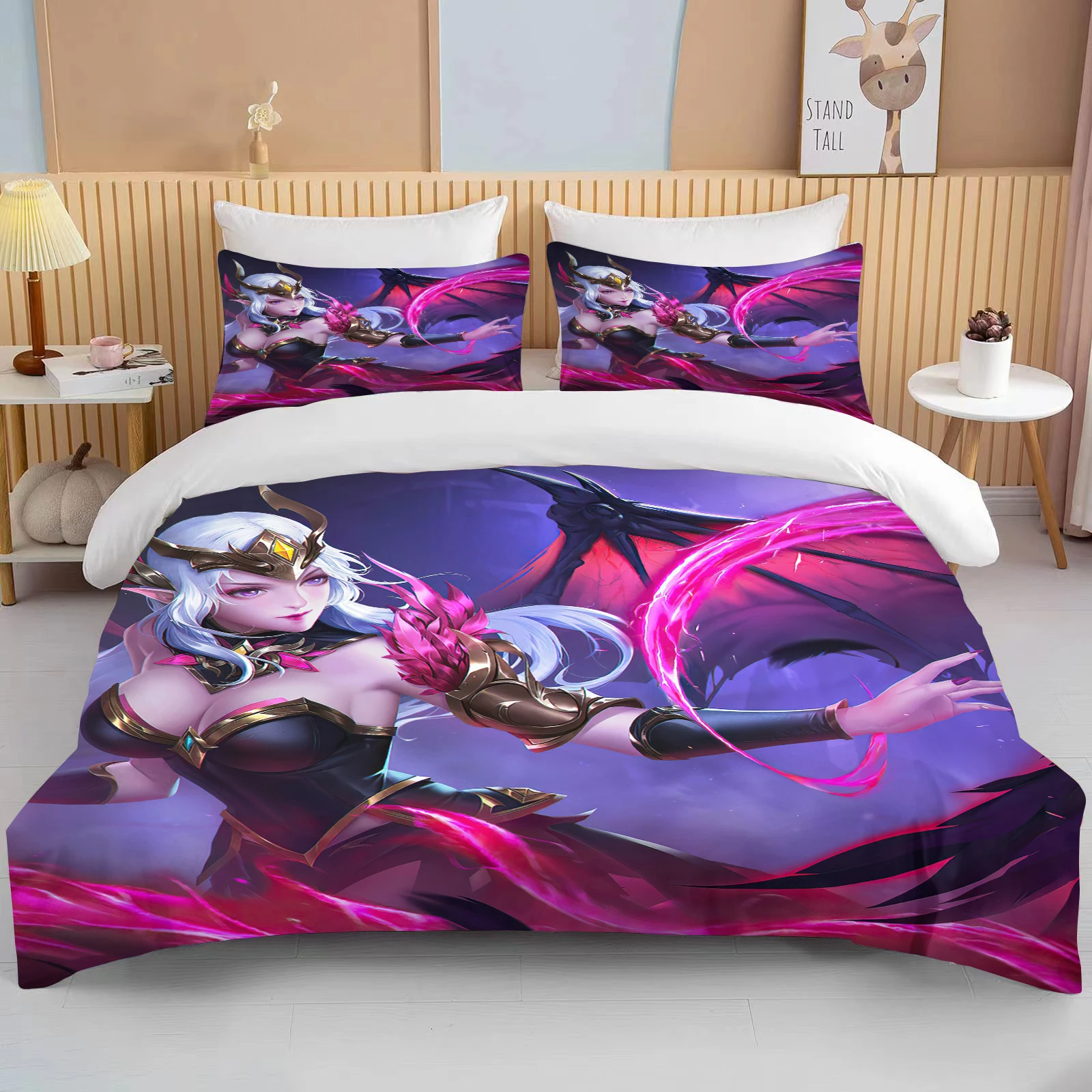 

10 sizes Classic Game Anime Characters king size double bed bedding set microfiber or polyester duvet cover set