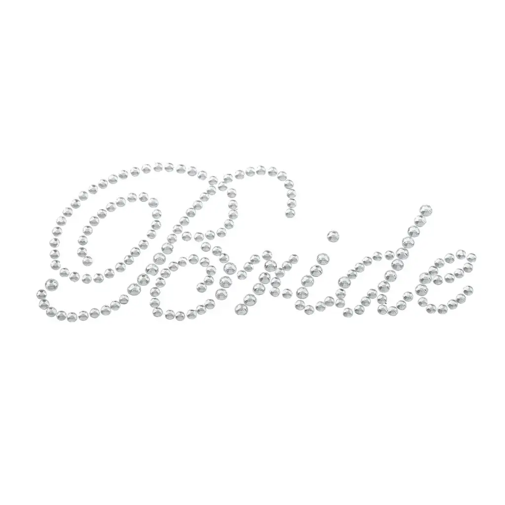 4-6pack Bride to Be Bridesmaid Rhinestone Sticker Motif Transfer Wedding Hen