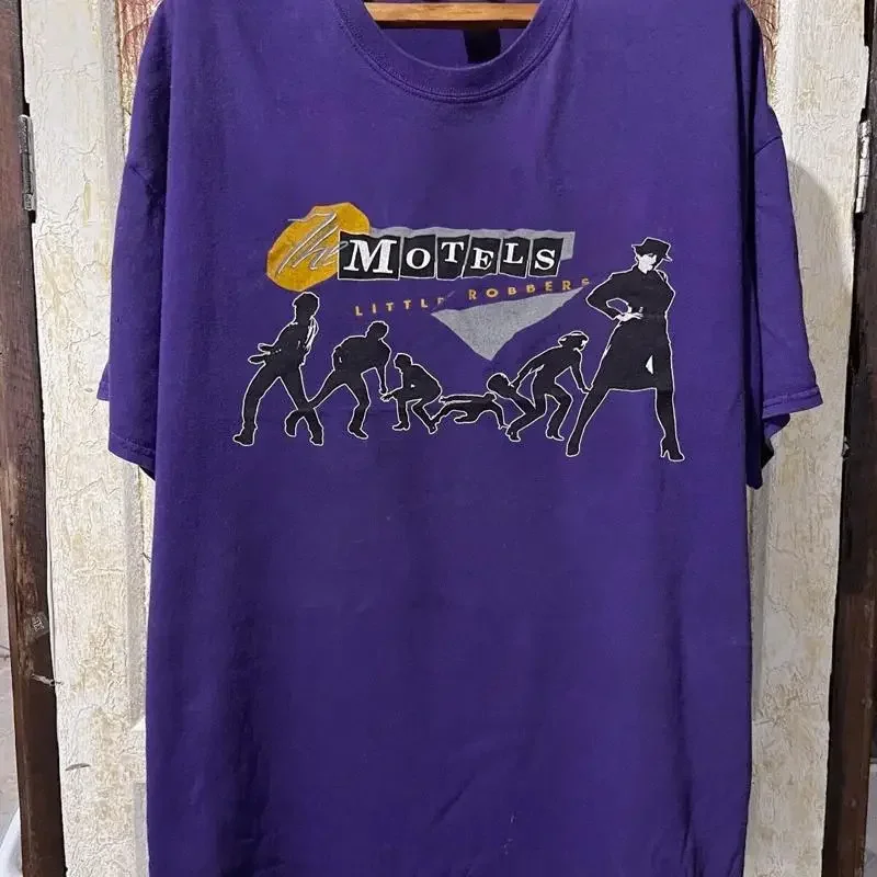 The Motels Band Little Robbers Concert T Shirt Purple Cotton Mc110