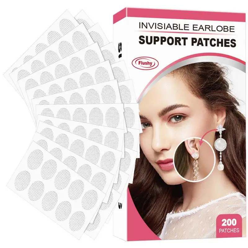 Earring Stickers For Split Earlobes Invisible Ear Lobe Protectors For Heavy Earrings Invisible And Comfortable 100Pcs/200Pcs