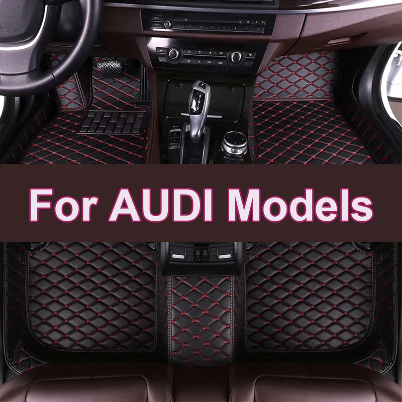 Car Floor Mat For AUDI RS5 Sportback RS6 RS7 4G TT 2seat TT 4seat TTS Q8 e-tron A2 80 Convertible SR6-b5 s8 Car Accessories