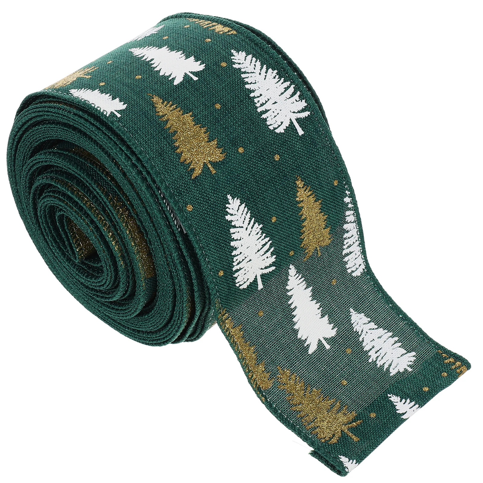 

Christmas Ribbon 1 Roll Polyester DIY Ribbon for Wreath Box Wrapping Craft Projects Holiday Party Decorations Festive Garland