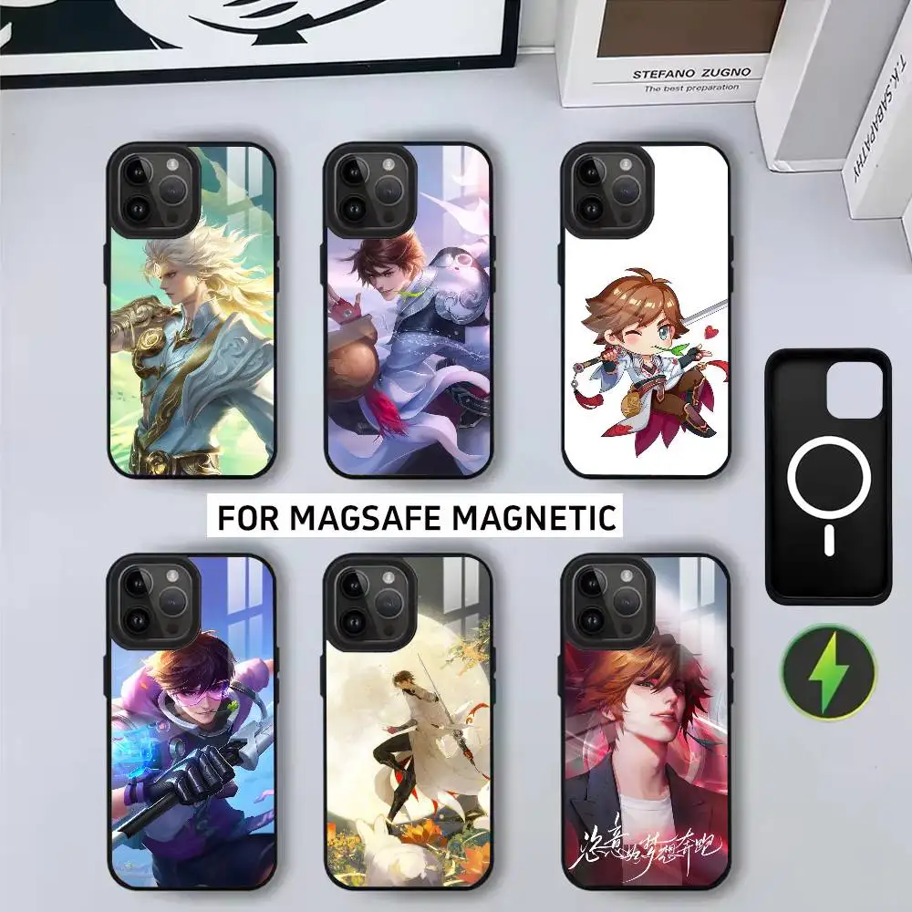 

H-Honor of K-Kings Li Bai-es Phone Case For iPhone17,16,15,14,13,12,11 Plus,Pro Magnetic For Magsafe Wireless Charging