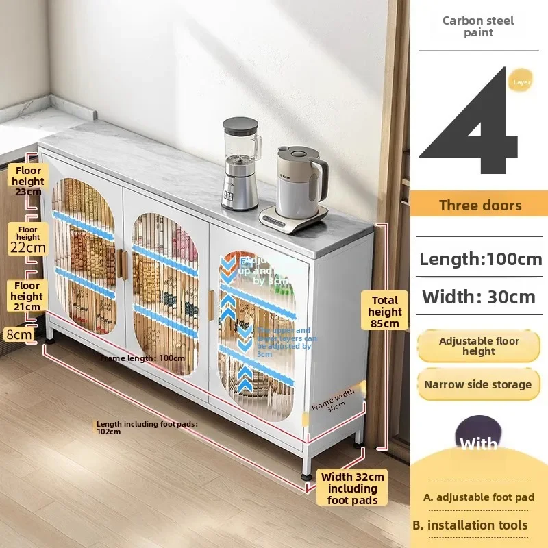 Slate kitchen rack Extremely narrow side cabinet Thin cabinet Crack dining side cabinet Floor-to-ceiling storage storage cabinet