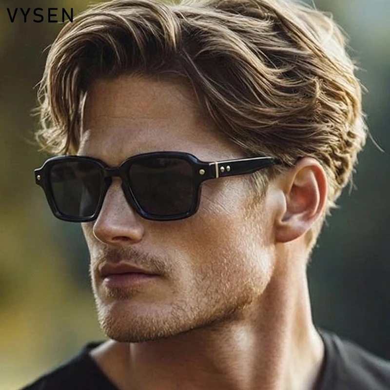 

2026 New Luxury Square Sunglasses Men Brand Designer Frame Retro Rectangle Outdoor Sun Glasses For Male Driving Shades Eyewear