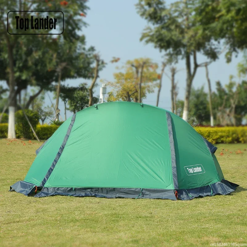 Outdoor Camping Tent 2 Person with Snow Skirt Tent Waterproof 4 Season 20D Silicone Double Layers Hiking Backpacking Tents new