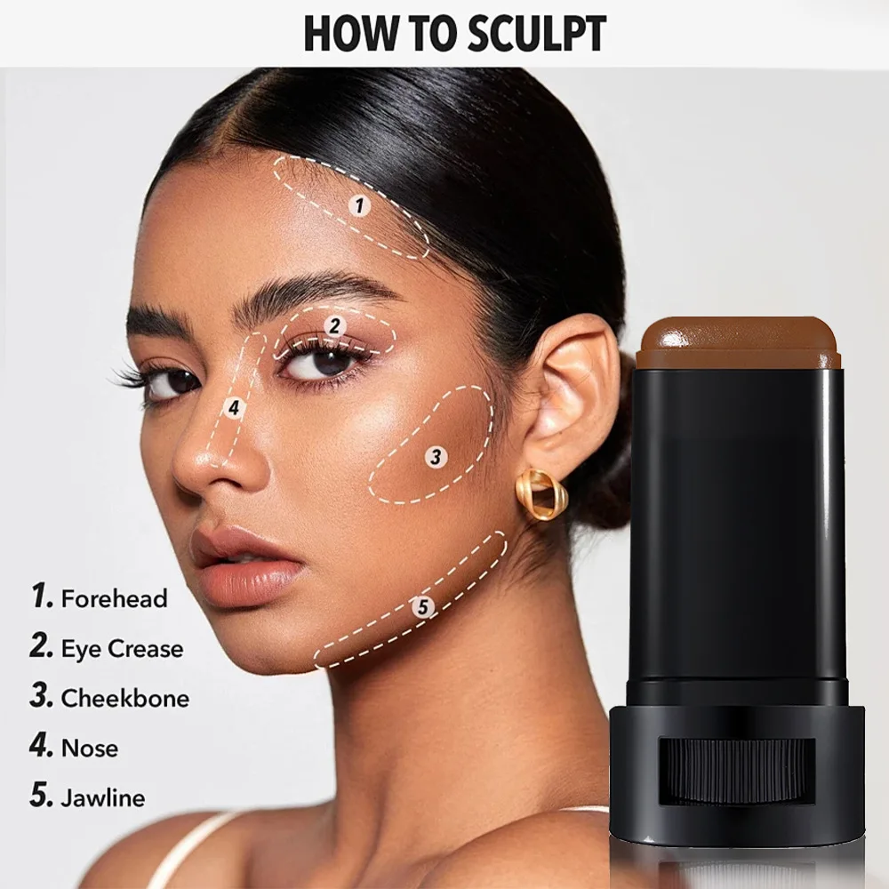 Eraser Concealer Blush Foundation Cream, Moisturizing Clear and Translucent Skin-Boosting Foundation Stick