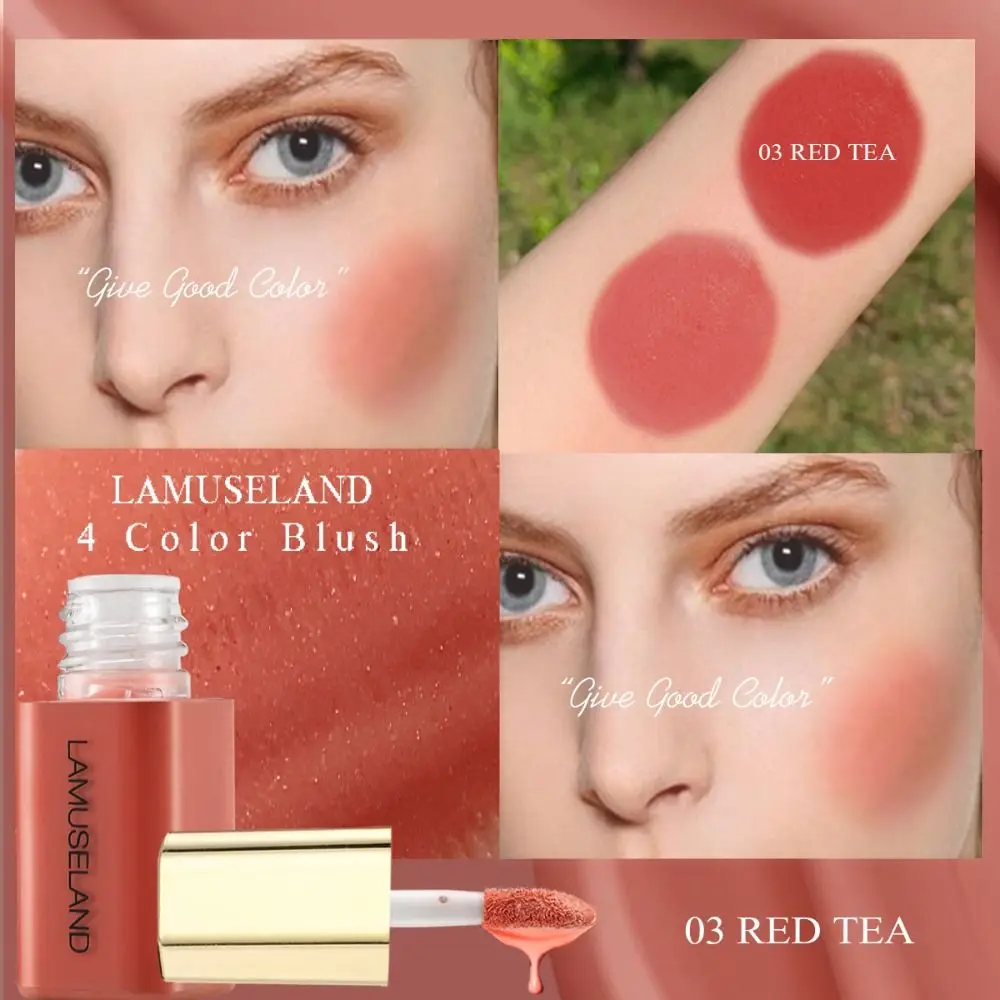 Matte Vloeibare Blusher Zijdezachte Waterdichte Mini Rouge Langdurige Blush Markeerstift Gezicht