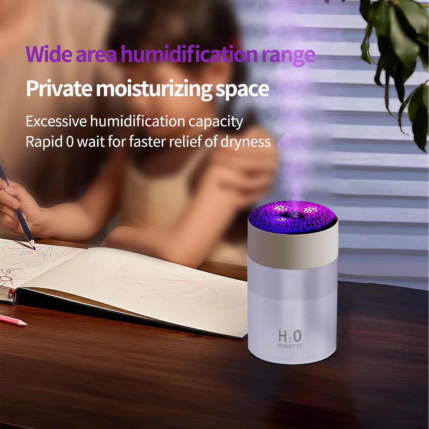 2025 جديد صغير الحمم البركانية الهواء المرطب سيارة معطّر الهواء زيت طبيعي الناشر مع أضواء ليلية ملونة للمنزل مكتب