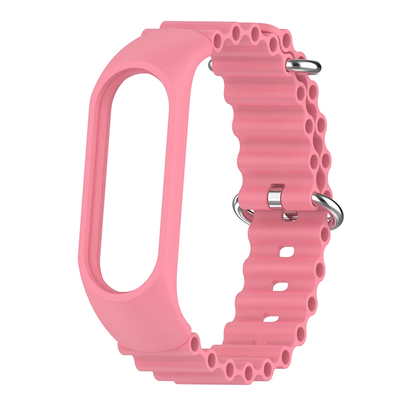 Correia para Xiaomi Mi Band 7 6 5 4 3 Pulseira Inteligente Esporte Substituição de Pulso Macio Silicone Ocean Strap Para Mi banda 5 7 8 Pulseira