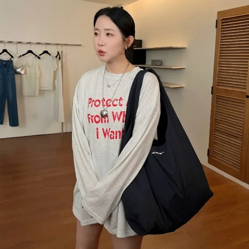 2024 Summer New Shopping Canvas Bag Large Capacity Shoulder Tote Bags for Women Summer New Handbag image 4