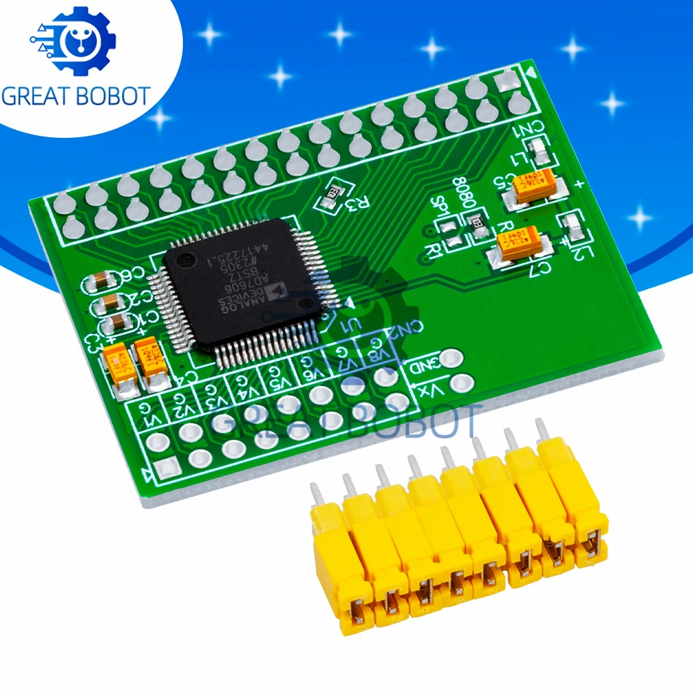 16-Bit 8-Channel Synchronous ADC Board, AD7606 High Speed Industrial Data Sampling Module