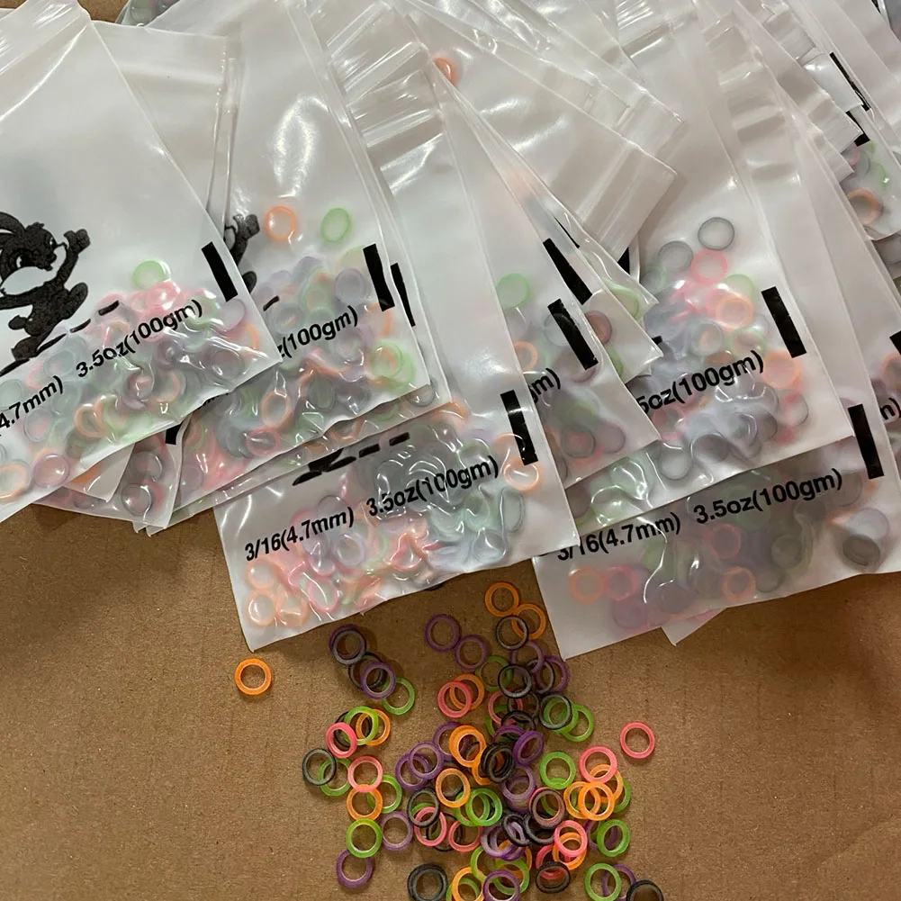 

500Pcs Bicolor Dental Elastics Orthodontic Elastic Bands Bracket Rubber Latex Hook O-ring Ortho Traction Ring 1/8 3/16 1/4 5/16