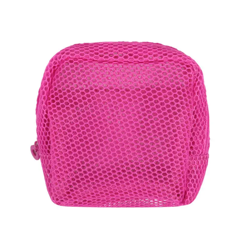 Kosmetiktaschen mit großem Fassungsvermögen für Damen, tragbare Mesh-Make-up-Tasche, Aufbewahrungstasche für Lippenstift und Damenbinden.