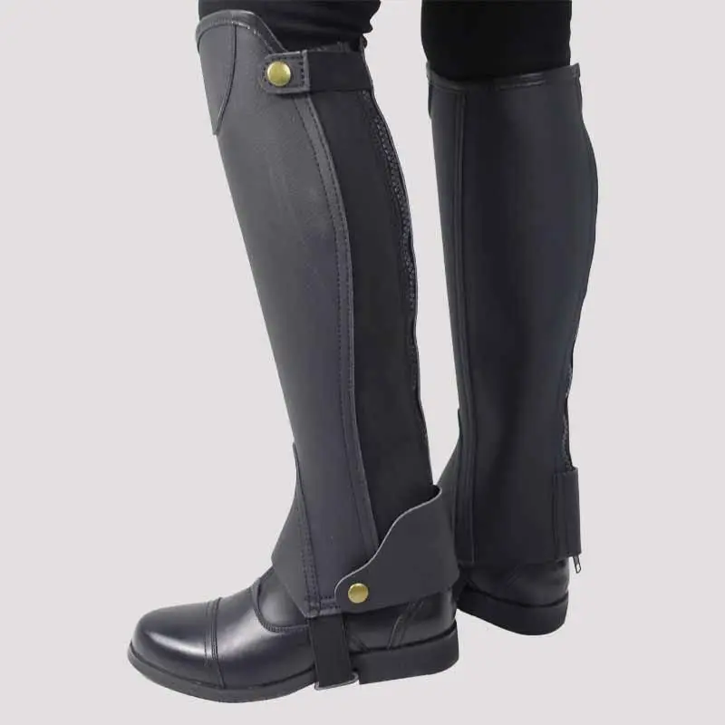 Lightweight PU Horse Reding Boots Leg Guard Equestrian Gear Wear-resistant Competition Training Leg Protectors Riding Equipment