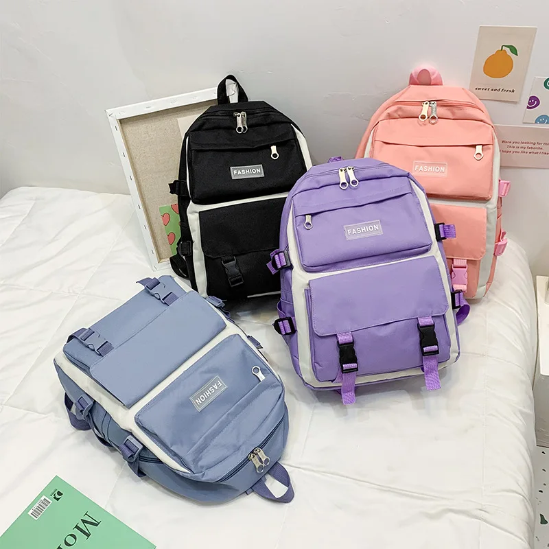 4Pcs/Set Student Schoolbag Multifunctional Backpack Portable Shoulder Bag Casual Fashion Women's Travelling Backpack Handbag