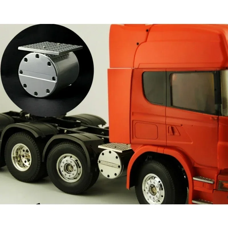 Silenziatore del serbatoio di scarico Decora per 1/14 Tamiya RC Truck Scania R620 R470 Parti fai da te