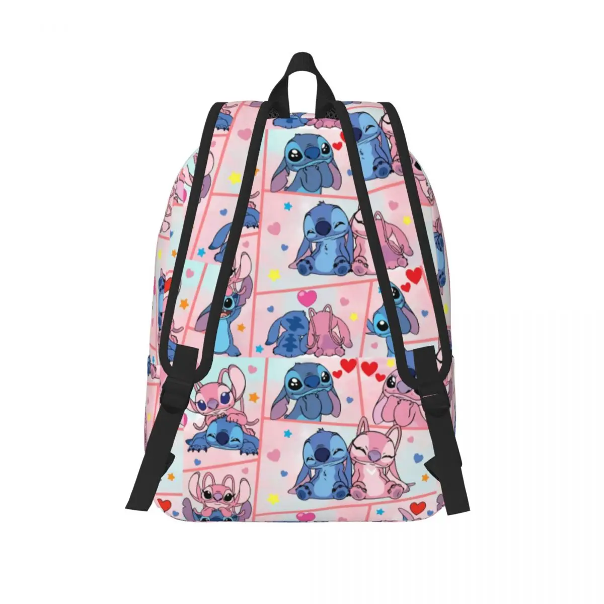 Custom Stitch Heart Collage Canvas Backpacks College School Travel Bags Men Women Bookbag Fits 15 Inch Laptop