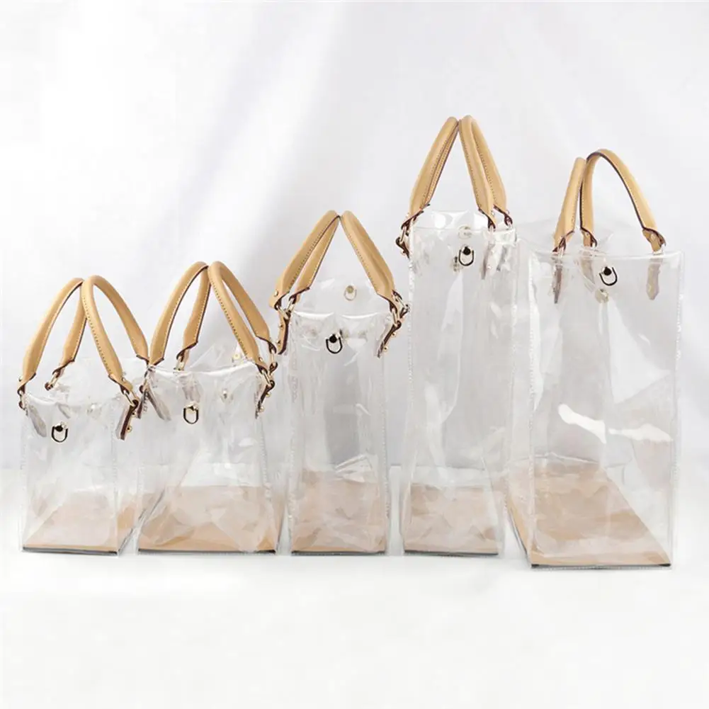 Clear DIY Tote Bag Handbag Making Kit Waterproof PVC Transparent Handmade Tote Bag Summer Beach Pouch Craft Accessories Tool Set