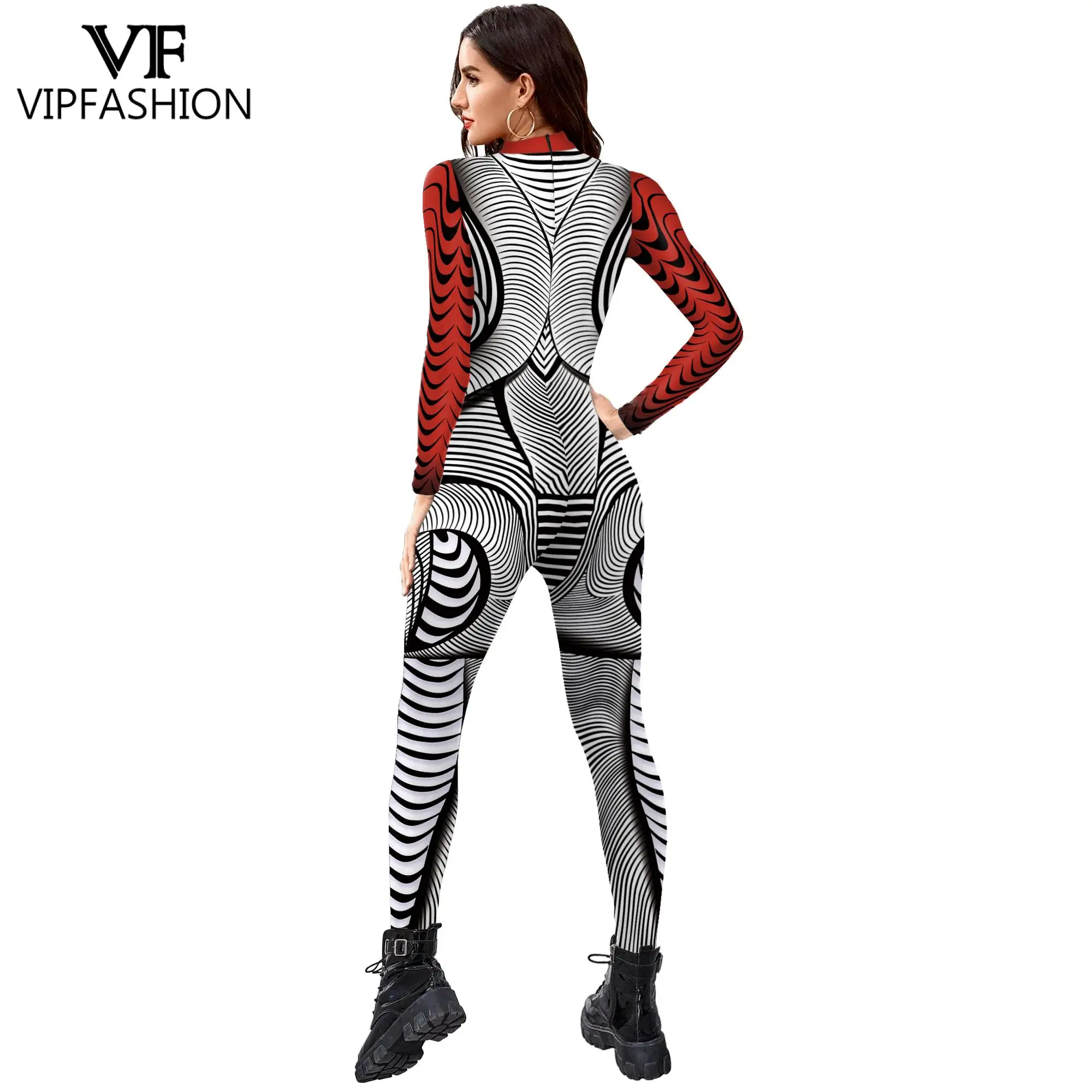 VIP FASHION 3D Print Superhero Cosplay Bodysuit Suit Carnival Costume Zentai Jumpsuits Halloween Costume For Women