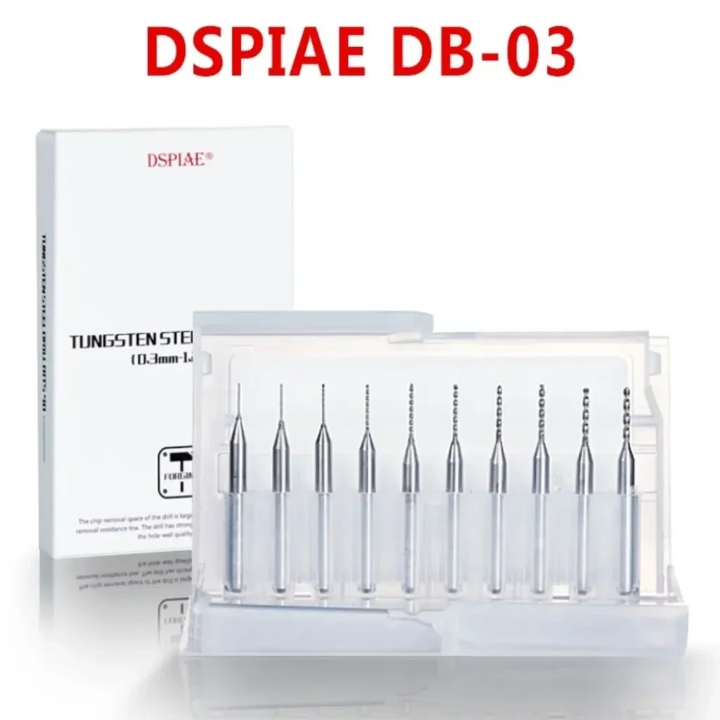 DSPIA E DB-03 Drill Bit 0.3-1.2mm Tungsten Steel Combo Set for Gundam Military Model Making Tool DIY Hand Tool Hobby Accessory