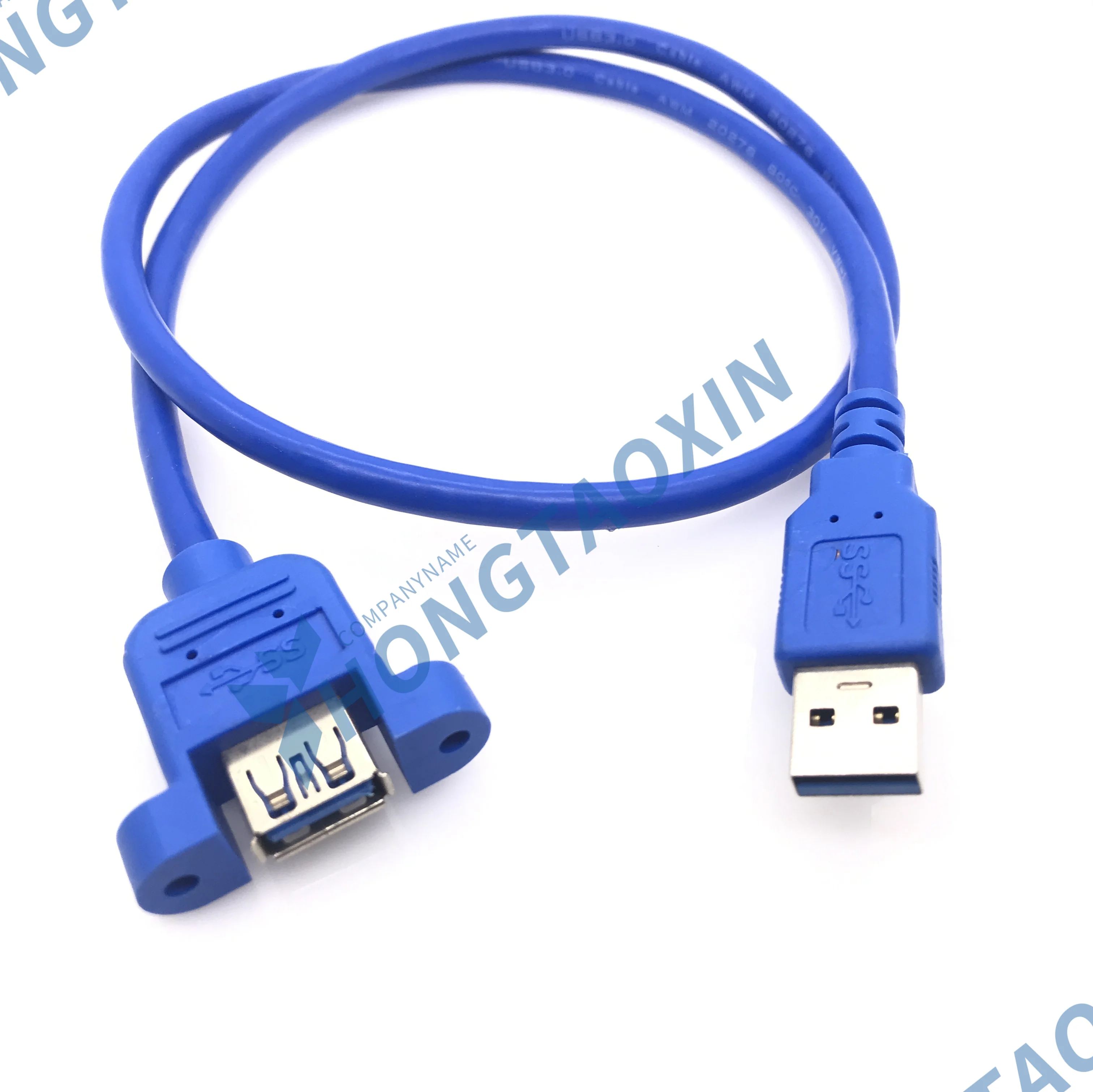 High Speed USB 3.0 Male To Female USB 3.0 Extension Cable Wire Computer Host Panel Mount Screw USB Connector Adapter